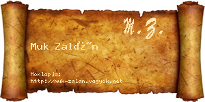 Muk Zalán névjegykártya