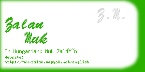 zalan muk business card